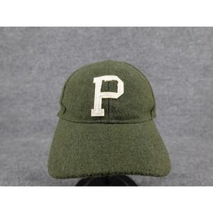 Portland Gear‎ Baseball Cap Mens OSFM Green Wool Blend Leather Strap P Patch